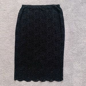 Vince Camuto Black lace skirt